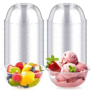 12 oz Small Clear Plastic Bowls, 50 Pack Disposable Hard Plastic Party Serving Bowls for Salads, Ice Creams, Fruit, Desserts, Parfaits, Snacks 12 oz Small Clear Plastic Bowls, 50 Pack Disposable Hard Plastic Party Serving Bowls for Salads, Ice Creams, Fruit, Desserts, Parfaits, Snacks