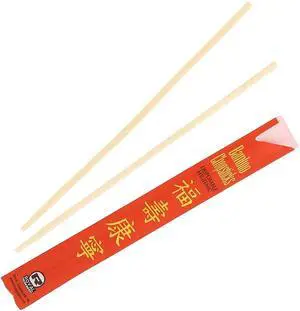 Premium Disposable Bamboo Chopsticks Sleeved and Separated (Bag of 200 Pair) Premium Disposable Bamboo Chopsticks Sleeved and Separated (Bag of 200 Pair)