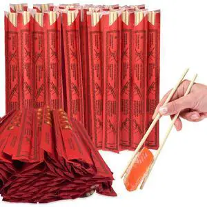 Disposable Bamboo Chopsticks, 200 Sets, Natural Wooden Chopsticks, Individually Wrapped, Splinter-Free, Lightweight & Durable Disposable Bamboo Chopsticks, 200 Sets, Natural Wooden Chopsticks, Individually Wrapped, Splinter-Free, Lightweight & Durable