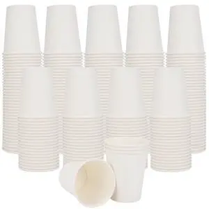 Coffee Cups, 120 Pack 8 Oz Paper Cups, Disposable Paper Coffee Cups 8 Oz, Hot White Water Cups, Disposable Cups for Juice Water Tea, Using for Party Home Office Travel Coffee Cups, 120 Pack 8 Oz Paper Cups, Disposable Paper Coffee Cups 8 Oz, Hot White Water Cups, Disposable Cups for Juice Water Tea, Using for Party Home Office Travel