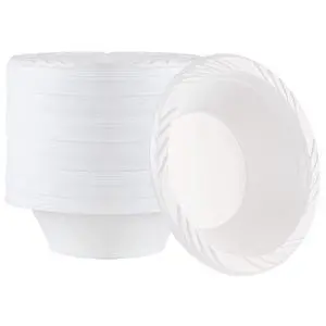 100 Count Disposable 12 ounce White Plastic Soup Bowls 100 Count Disposable 12 ounce White Plastic Soup Bowls