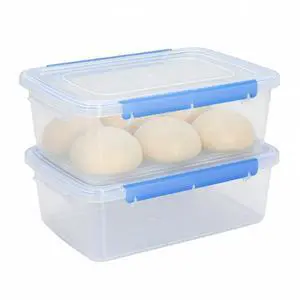 2 Pack Pizza Dough Proofing Box, 8 L/270 oz Clear Plastic Proofing Container with Dual-Latch Lid for Refrigerator Storage, Stackable Dough Tray, Large Pizza Storage Box for Home Bakers & Bread Makers 2 Pack Pizza Dough Proofing Box, 8 L/270 oz Clear Plastic Proofing Container with Dual-Latch Lid for Refrigerator Storage, Stackable Dough Tray, Large Pizza Storage Box for Home Bakers & Bread Makers