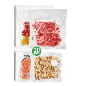 30PCS Reusable Vacuum Sealer Bags for Food, BPA-Free Reusable Vacuum Zipper Bags with Upgraded Air Valve,Meal Prep Vacuum Storage Bags for Cooking/Food Storage/Microwave Heating 30PCS Reusable Vacuum Sealer Bags for Food, BPA-Free Reusable Vacuum Zipper Bags with Upgraded Air Valve,Meal Prep Vacuum Storage Bags for Cooking/Food Storage/Microwave Heating