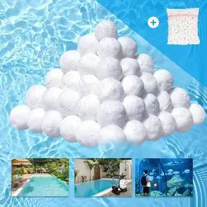 3.53 Lbs Pool Filter Balls for Sand Filter, Reusable Eco-Friendly Pool Filter Balls (Equals 110 lbs Pool Filter Sand) with Wash Bag, Filter Balls for Swimming Pools, for Aquarium Tank & Filter Pumps 3.53 Lbs Pool Filter Balls for Sand Filter, Reusable Eco-Friendly Pool Filter Balls (Equals 110 lbs Pool Filter Sand) with Wash Bag, Filter Balls for Swimming Pools, for Aquarium Tank & Filter Pumps