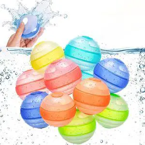 12 Pcs Reusable Water Balloons for Kids, Quick Fill, Self Sealing, Silicone, Refillable Water Balloons, Backyard, Pool, Beach Water Games for Boys & Girls, Water Toys for Kids Ages 4-8 12 Pcs Reusable Water Balloons for Kids, Quick Fill, Self Sealing, Silicone, Refillable Water Balloons, Backyard, Pool, Beach Water Games for Boys & Girls, Water Toys for Kids Ages 4-8