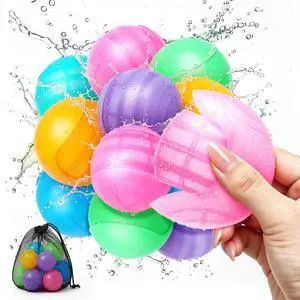 12PCS water balloons-Reusable pool toys,Summer Water Toys for Pool Beach & Outdoor,pool toys for kids ages 4-8 12PCS water balloons-Reusable pool toys,Summer Water Toys for Pool Beach & Outdoor,pool toys for kids ages 4-8
