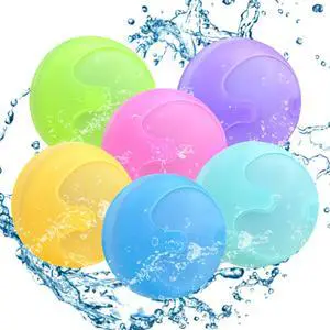 6 Pcs Reusable Water Balloons, Magnets-Free Refillable Water Balloons Quick Fill, Summer Outdoor for Adults 6 Pcs Reusable Water Balloons, Magnets-Free Refillable Water Balloons Quick Fill, Summer Outdoor for Adults