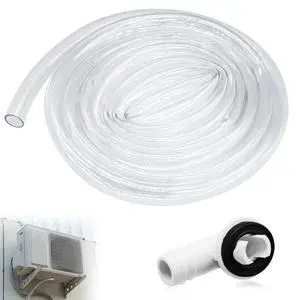 10Ft Portable Air Conditioner Drain Hose, 3/5 Inch Leakproof AC Drain Hose Kit, Universal AC Drain Hose Drain Pipe Replacement with Hose Connector and Clamp, Window Air Conditioner Unit Parts 10Ft Portable Air Conditioner Drain Hose, 3/5 Inch Leakproof AC Drain Hose Kit, Universal AC Drain Hose Drain Pipe Replacement with Hose Connector and Clamp, Window Air Conditioner Unit Parts