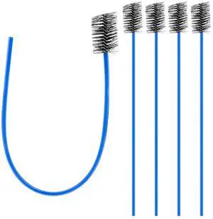 16-Inch Flexible AC Drain Line Cleaning Brush, 5-Pack, for Condensate P-Trap and HVAC Systems, Blue 16-Inch Flexible AC Drain Line Cleaning Brush, 5-Pack, for Condensate P-Trap and HVAC Systems, Blue