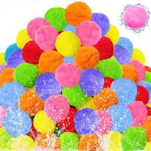 140 Pcs Reusable Water Splash Balls,2.4 Inch Colorful Water Ball with a Mesh Bag for Kids,Pool Party,Lawn,Beach,Outdoor Game Activities 140 Pcs Reusable Water Splash Balls,2.4 Inch Colorful Water Ball with a Mesh Bag for Kids,Pool Party,Lawn,Beach,Outdoor Game Activities