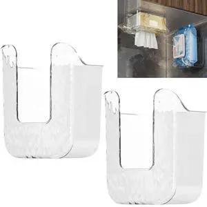 2PCS Wipes Holder for Bathroom Wall Mount, No Punch Space Saving 2PCS Wipes Holder for Bathroom Wall Mount, No Punch Space Saving