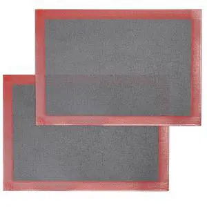 Silicone Baking Mat with Microperforated, 2 PCS Perforated Baking Mats/Oven Liners for 13" x 18" Half Sheet Pan, Reusable Air Mesh Silicone Mat for Cookie/Eclair/Bread/Pizza/Pastry Silicone Baking Mat with Microperforated, 2 PCS Perforated Baking Mats/Oven Liners for 13" x 18" Half Sheet Pan, Reusable Air Mesh Silicone Mat for Cookie/Eclair/Bread/Pizza/Pastry