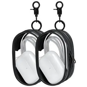 2 Pack Storage Bag for Organizing Data Cables, Earphone, Chargers, Keys, Change, Blind Box Doll Transparent Display Bag, Portable Multi-Function Storage (Black + Black) 2 Pack Storage Bag for Organizing Data Cables, Earphone, Chargers, Keys, Change, Blind Box Doll Transparent Display Bag, Portable Multi-Function Storage (Black + Black)