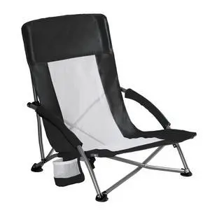 Folding Camping Beach Chair for Adults, Low Profile Lawn Chair with Cup Holders & Carry Bag, Extra Wide Seat and High Back, Portable for Beach, Outdoors, Travel & Concerts, Black Folding Camping Beach Chair for Adults, Low Profile Lawn Chair with Cup Holders & Carry Bag, Extra Wide Seat and High Back, Portable for Beach, Outdoors, Travel & Concerts, Black
