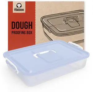 Pizza Dough Proofing Box, 14 x 11-Inch, Preparation Container with Lid, Fits 4-6 Proofing Balls, Household Pizza and Bread Dough Tray With Convenient Carry Handle (Blue) Pizza Dough Proofing Box, 14 x 11-Inch, Preparation Container with Lid, Fits 4-6 Proofing Balls, Household Pizza and Bread Dough Tray With Convenient Carry Handle (Blue)