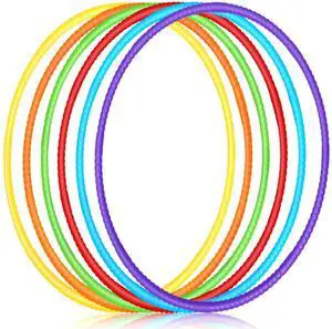 6 Pcs Exercise Hoop Detachable Adjustable Plastic Hoops Snap Together Toy Ring Color Playground Toys for Girls and Boys Party Games, Sports, Exercise, Dog Training(28 Inch,Stylish Colors) 6 Pcs Exercise Hoop Detachable Adjustable Plastic Hoops Snap Together Toy Ring Color Playground Toys for Girls and Boys Party Games, Sports, Exercise, Dog Training(28 Inch,Stylish Colors)