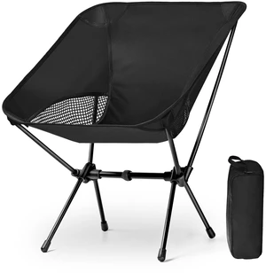 Lightweight Portable Camping Chair - Folding Backpacking Hiking Chair with Carry Bag for Outdoor Travel, Beach, Picnic, Festival (Black) Lightweight Portable Camping Chair - Folding Backpacking Hiking Chair with Carry Bag for Outdoor Travel, Beach, Picnic, Festival (Black)