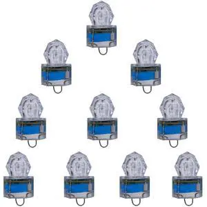 LED Fishing Light (10-Pack) Underwater Deep Drop Lights Waterproof Diamond Tubular Underwater Fishing Lure Blue Light Attractants for Tuna Swordfish LED Fishing Light (10-Pack) Underwater Deep Drop Lights Waterproof Diamond Tubular Underwater Fishing Lure Blue Light Attractants for Tuna Swordfish