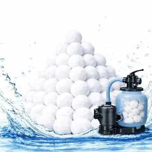 3.1 Lbs Pool Filter Balls for Sand Filter, Eco-Friendly Filter Balls Replace 100 lbs Pool Filter Sand, Lightweight and Reusable Fiber Ball, Pool Filter Media Balls for Swimming Pool 3.1 Lbs Pool Filter Balls for Sand Filter, Eco-Friendly Filter Balls Replace 100 lbs Pool Filter Sand, Lightweight and Reusable Fiber Ball, Pool Filter Media Balls for Swimming Pool