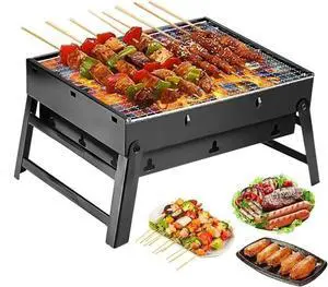 Portable Charcoal Grill Foldable 17" BBQ Charcoal Grill Compact Tabletop Barbecue Grill Small BBQ Grill for Outdoor Travel Backyard Picnic Beach Portable Charcoal Grill Foldable 17" BBQ Charcoal Grill Compact Tabletop Barbecue Grill Small BBQ Grill for Outdoor Travel Backyard Picnic Beach