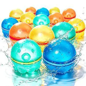 Reusable Water Balloons 16PCS: Summer Water Toys for Pool Beach & Outdoor,Magnetic Splash Balls for Kids Fun Games & Activities,Self-Sealing Refillable Water Bombs for Kids Ages 3-14 Reusable Water Balloons 16PCS: Summer Water Toys for Pool Beach & Outdoor,Magnetic Splash Balls for Kids Fun Games & Activities,Self-Sealing Refillable Water Bombs for Kids Ages 3-14