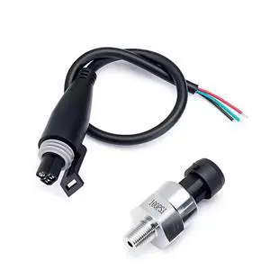 100 PSI Stainless Steel Pressure Transducer Sensor 1/8" NPT Thread with Connector Harness for Oil, Fuel, Air & Water 100 PSI Stainless Steel Pressure Transducer Sensor 1/8" NPT Thread with Connector Harness for Oil, Fuel, Air & Water