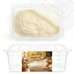 Dough Proofing Container, 5Qt Large Capacity Holds Up to 6.6Lb of Dough, BPA-Free Tray with Lid Dough Rising Box for Bread, Sourdough, Pizza Dough Stackable Dough Container(Clear 1 Pack) Dough Proofing Container, 5Qt Large Capacity Holds Up to 6.6Lb of Dough, BPA-Free Tray with Lid Dough Rising Box for Bread, Sourdough, Pizza Dough Stackable Dough Container(Clear 1 Pack)