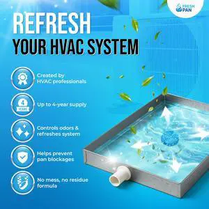 FreshPan AC Drain Pan Tablets (100-pack) | 4 Year Supply of Slow Release AC Condensate Pan Tablets for Clean, Fresh Flow FreshPan AC Drain Pan Tablets (100-pack) | 4 Year Supply of Slow Release AC Condensate Pan Tablets for Clean, Fresh Flow