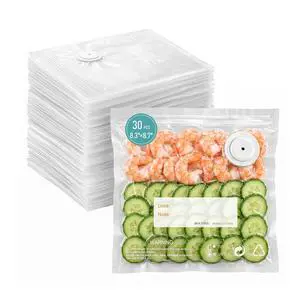 Reusable Vacuum Seal Bags for Food, 30 Pack Small BPA-Free Storage Bags, Leak Proof, Odor Resistant, Freezer & Microwave Safe, Heavy Duty Bags for Meat, Fruits & Dry Goods, 8.27 x 8.66 in Reusable Vacuum Seal Bags for Food, 30 Pack Small BPA-Free Storage Bags, Leak Proof, Odor Resistant, Freezer & Microwave Safe, Heavy Duty Bags for Meat, Fruits & Dry Goods, 8.27 x 8.66 in