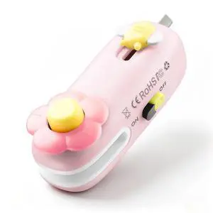 Rechargeable Bag Heat Sealer 2-in-1 Mini Handheld Snacks Sealer with Cutter & Magnet, Portable for Opening the Package, Sealing Plastic Food Storage Bags (Pink) Rechargeable Bag Heat Sealer 2-in-1 Mini Handheld Snacks Sealer with Cutter & Magnet, Portable for Opening the Package, Sealing Plastic Food Storage Bags (Pink)