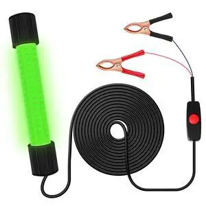 IP68 Underwater Fishing Light, DC/AC 12-24V Green Fish Lights, 1300LM Night Underwater Lights 16FT Cable 13W Fish Light for Night Fishing Docks/Boats/Kayaks, Fresh & Salt Water IP68 Underwater Fishing Light, DC/AC 12-24V Green Fish Lights, 1300LM Night Underwater Lights 16FT Cable 13W Fish Light for Night Fishing Docks/Boats/Kayaks, Fresh & Salt Water
