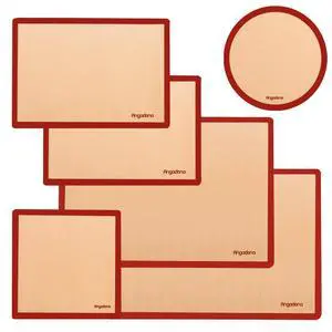 Silicone Baking Mats Set of 6, Food Grade Non-stick Reusable Baking Mat, Silicone Baking Slip Mat Oven Liner Sheet, Round & Square Cake Pan Mat, Pastry Board Rolling Dough Mats for Macaron Cookie Silicone Baking Mats Set of 6, Food Grade Non-stick Reusable Baking Mat, Silicone Baking Slip Mat Oven Liner Sheet, Round & Square Cake Pan Mat, Pastry Board Rolling Dough Mats for Macaron Cookie