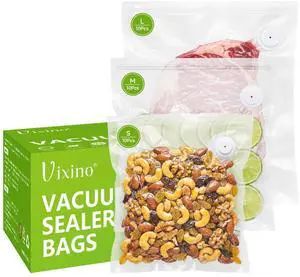 Vacuum Sealer Bags for Food, 30 Reusable BPA-Free Food Storage Bags for Sous Vide, Freezer, Microwave, Works with Handheld Vacuum Sealer and Vacuum Sealer Machine with External Vacuum Systems Vacuum Sealer Bags for Food, 30 Reusable BPA-Free Food Storage Bags for Sous Vide, Freezer, Microwave, Works with Handheld Vacuum Sealer and Vacuum Sealer Machine with External Vacuum Systems