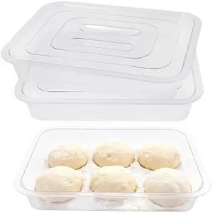 2 Pack Acrylic Proofing Box, Clear Plastic Pizza Dough Tray, Bread Fermentation Storage Boxes, Pizza Dough Proofing Container whit Lid 2 Pack Acrylic Proofing Box, Clear Plastic Pizza Dough Tray, Bread Fermentation Storage Boxes, Pizza Dough Proofing Container whit Lid