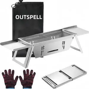 small portable charcoal grill: mini foldable tabletop grills for camping Picnic beach - stainless steel bbq grill for outdoor(Type-3) small portable charcoal grill: mini foldable tabletop grills for camping Picnic beach - stainless steel bbq grill for outdoor(Type-3)