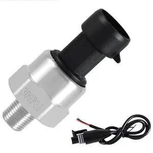 300 PSI Pressure Transducer Sensor with Connector Harness, 1/8"NPT Thread Stainless Steel Pressure Transmitter for Oil Fuel Water Air 300 PSI Pressure Transducer Sensor with Connector Harness, 1/8"NPT Thread Stainless Steel Pressure Transmitter for Oil Fuel Water Air