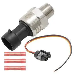 150 Psi Oil Fuel Pressure Sensor Transducer with Harness Kit, 1/4" NPT Thread Stainless Steel, Replacement for Oil Air Fuel Gas Water 150 Psi Oil Fuel Pressure Sensor Transducer with Harness Kit, 1/4" NPT Thread Stainless Steel, Replacement for Oil Air Fuel Gas Water
