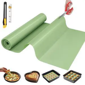 Silicone Baking Mat, 12 IN x 6 FT Free Cutting Baking Sheet,Non-Stick Reusable Dough & Pastry Mat,Non-Slip Silicone Mat Roll for Air Fryer Liner,Freeze Dryer,Oven Baking Pan,Kitchen Counter Silicone Baking Mat, 12 IN x 6 FT Free Cutting Baking Sheet,Non-Stick Reusable Dough & Pastry Mat,Non-Slip Silicone Mat Roll for Air Fryer Liner,Freeze Dryer,Oven Baking Pan,Kitchen Counter