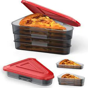 Pizza Storage Container, Expandable Pizza Slice Container, Reusable Pizza Pan Pizza Box Set with Lids to Leftover Organization and Space Saver Pizza Storage Container, Expandable Pizza Slice Container, Reusable Pizza Pan Pizza Box Set with Lids to Leftover Organization and Space Saver