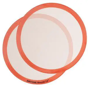 Round Silicone Baking Mats for 12 Inch Pizza Pan, 12 Inch Large Pizza Mat or Dough/Cake Mat, Round Liner for Rolling/XL Air Fryer/Cooling Rack/Microwave, Food Grade Non-Stick Reusable(11.75", 2PCS) Round Silicone Baking Mats for 12 Inch Pizza Pan, 12 Inch Large Pizza Mat or Dough/Cake Mat, Round Liner for Rolling/XL Air Fryer/Cooling Rack/Microwave, Food Grade Non-Stick Reusable(11.75", 2PCS)