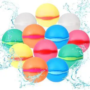Reusable Water Balloons,12 Pcs Magnetic Splash Refillable Balls,Summer Water Toys for Kids Pool Beach & Outdoor (12pcs) Reusable Water Balloons,12 Pcs Magnetic Splash Refillable Balls,Summer Water Toys for Kids Pool Beach & Outdoor (12pcs)