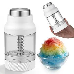 Mini Shaved Ice Machine Snow Cone Machine - Portable Handheld Small Crusher with Free Cube Trays Mini Shaved Ice Machine Snow Cone Machine - Portable Handheld Small Crusher with Free Cube Trays