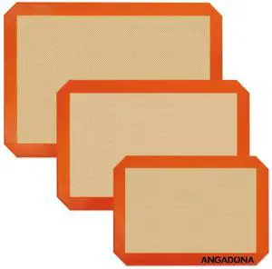 Silicone Baking Mat Sheets Set, Easy Clean &Non-Stick Food Grade Reusable Baking Mat, 1 Half Sheet+ 1 Jelly roll+1 Quarter sheet Baking Mats for Oven, Make Macarons, Cookies, Pizza, Bread and Pastry Silicone Baking Mat Sheets Set, Easy Clean &Non-Stick Food Grade Reusable Baking Mat, 1 Half Sheet+ 1 Jelly roll+1 Quarter sheet Baking Mats for Oven, Make Macarons, Cookies, Pizza, Bread and Pastry