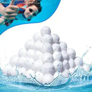 1.5 lbs Pool Filter Balls for Sand Filter, Reusable Pool Fiber Filter Balls Replace 55lbs Pool Filter SandEfficient Pool Filter Media Balls for Filter Pump, Pool Cleaning (1.54 Lbs) 1.5 lbs Pool Filter Balls for Sand Filter, Reusable Pool Fiber Filter Balls Replace 55lbs Pool Filter SandEfficient Pool Filter Media Balls for Filter Pump, Pool Cleaning (1.54 Lbs)