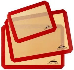 Silicone Baking Mat - Set of 3 Non-Stick Professional Food Safe Tray Pan Liners - 2 Half Sheet (11-5/8" x 16-1/2") 1 Quarter Sheet (8-1/2" x 11-1/2") Silicone Baking Mat - Set of 3 Non-Stick Professional Food Safe Tray Pan Liners - 2 Half Sheet (11-5/8" x 16-1/2") 1 Quarter Sheet (8-1/2" x 11-1/2")