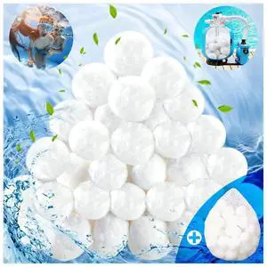 1.7 Lbs Pool Filter Balls for Sand Filter Reusable Fiber Media Ball for Swimming Pools Fish Tanks Alternative to Sand Glass Cleaning 1.7 Lbs Pool Filter Balls for Sand Filter Reusable Fiber Media Ball for Swimming Pools Fish Tanks Alternative to Sand Glass Cleaning