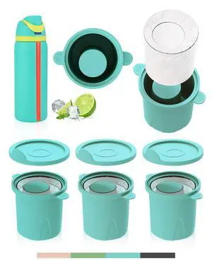 Ice Molds for Owala 24-40oz, Set of 3, Food-Grade Soft Silicone, No White Residue, Easy to Release, Straw Placement Compatible with Owala FreeSip, Keeps Drinks Cold Longer (Light Blue) Ice Molds for Owala 24-40oz, Set of 3, Food-Grade Soft Silicone, No White Residue, Easy to Release, Straw Placement Compatible with Owala FreeSip, Keeps Drinks Cold Longer (Light Blue)