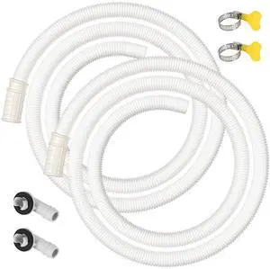 2 Pack 5 Ft Air Conditioner Drain Hose Kit, Plastic Tube for AC Condensate, Flexible AC Drain Hose for Mini Split AC Portable AC Washer Dishwasher Faucet 2 Pack 5 Ft Air Conditioner Drain Hose Kit, Plastic Tube for AC Condensate, Flexible AC Drain Hose for Mini Split AC Portable AC Washer Dishwasher Faucet