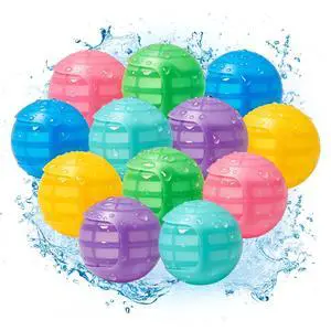 Reusable Water Balloons 12Pcs Self-Sealing Refillable for Kids Ages 4-14 | Pool Toys, Outdoor Summer Pool Beach Water Toys,Water Fight Game Reusable Water Balloons 12Pcs Self-Sealing Refillable for Kids Ages 4-14 | Pool Toys, Outdoor Summer Pool Beach Water Toys,Water Fight Game