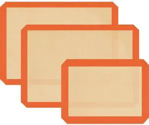 Silicone Baking Mat Set of 3, Silicone Baking Mats Cookie Sheet, Non-Stick Mats for Baking, Easy Clean & Reusable Oven Baking Sheet for Making Macaroons, Cookies Silicone Baking Mat Set of 3, Silicone Baking Mats Cookie Sheet, Non-Stick Mats for Baking, Easy Clean & Reusable Oven Baking Sheet for Making Macaroons, Cookies